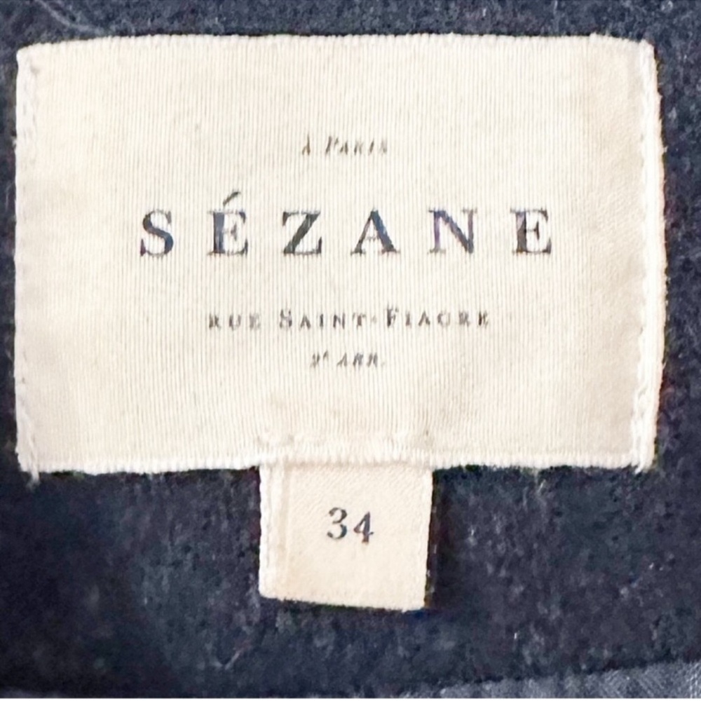 Sezane Johnson Coat Peacoat Wool Navy Blue Size 34 US 2 - Picture 4 of 11